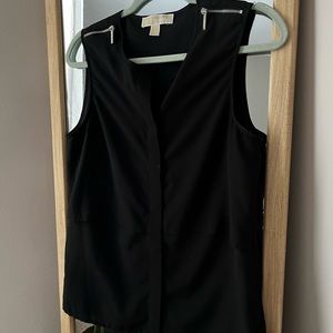 Michael Kors Black Zip Tank